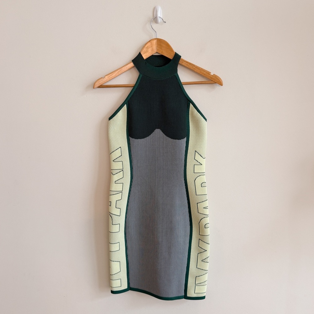 IVY PARK x ADIDAS • Knit Logo Dress in Dark Green - Picture 3 of 13
